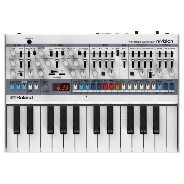 Roland nvision Wavetable Synthesizer Keyboard - Top
