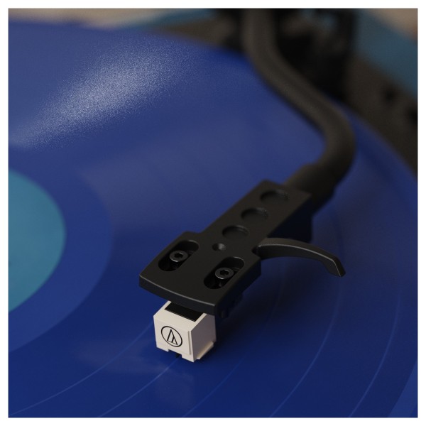 Majority Folio Bluetooth Turntable, Blue - Detail Image, Audio-technica Cartridge Included
