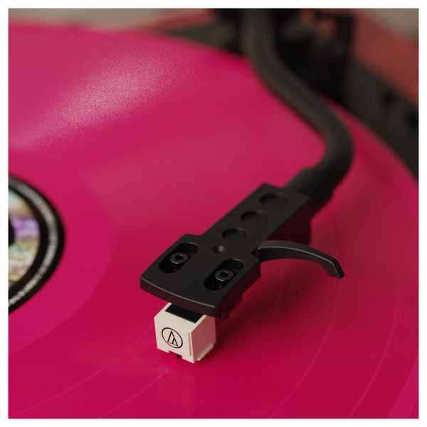 Majority Folio Bluetooth Turntable, Red - Detail Image, Audio-Technica Cartridge Included