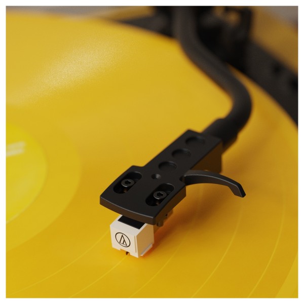 Majority Folio Bluetooth Turntable, Yellow - Detail image, Audio-technica Cartridge Included
