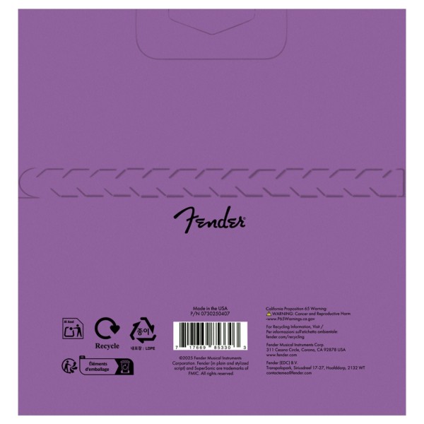 Fender SuperSonic 250RH Guitar Strings, Nickel-Plated Steel, Ball End, Gauges .010-.052 - back