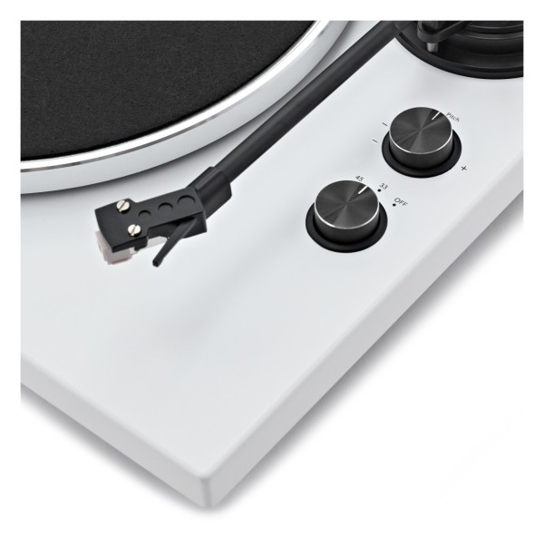 AVCOM 2.0 Active Speaker Turntable System with Audio-Technica Stylus, Oak & White