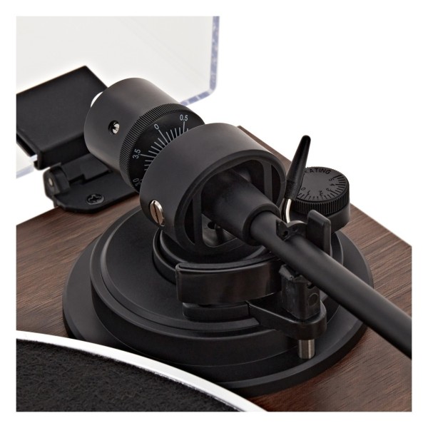 AVCOM 2.0 Active Speaker Turntable System with Audio-Technica Stylus, Black & Walnut