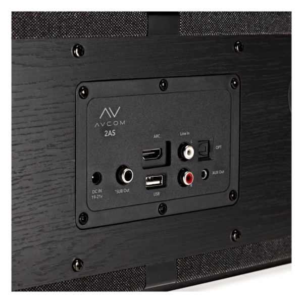 AVCOM 2.0 Active Speaker Turntable System with Audio-Technica Stylus, Black & Walnut