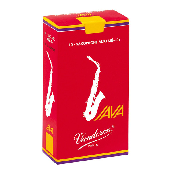 Vandoren Java Red-Cut Alto Saxophone Reeds Strength 3.0 (10 Pack)