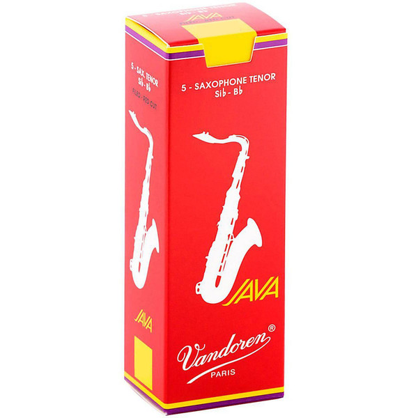 Vandoren Java Red-Cut Tenor Saxophone Reeds, Strength 1.5, Box of 5