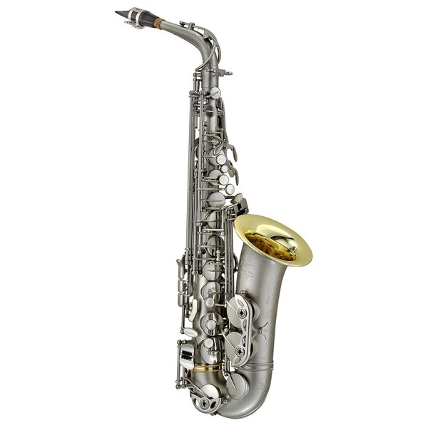 P Mauriat PMSA-87 Alto Saxophone, Nickel Silver with Gold Plated Bell