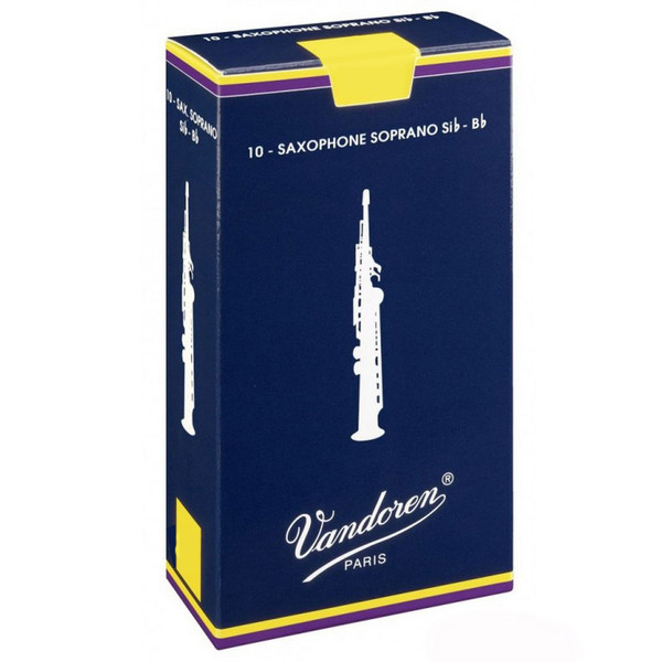 Vandoren Traditional Soprano Saxophone Reeds Strength 2.5 (10 Pack)