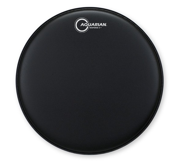 Aquarian Response 2 Texture Coated Two Ply 10'' Drum Head, Black
