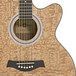 Deluxe Jumbo Acoustic Guitar by Gear4music, Piebald Ash - Nearly New