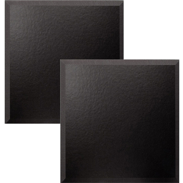 Ultimate Acoustics Bevel Studio Foam w/ Vinyl 24x24x2'' x2, Charcoal