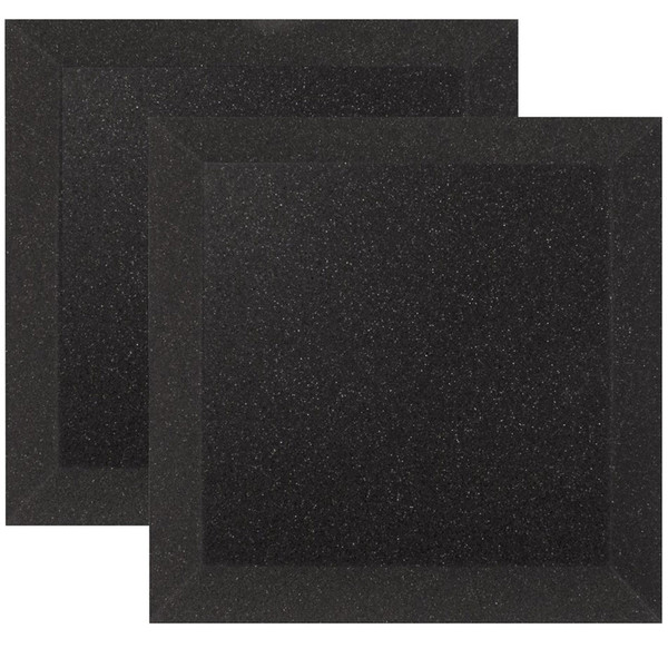 Ultimate Acoustics Bevel Studio Foam 12x12x2'' x2, Charcoal