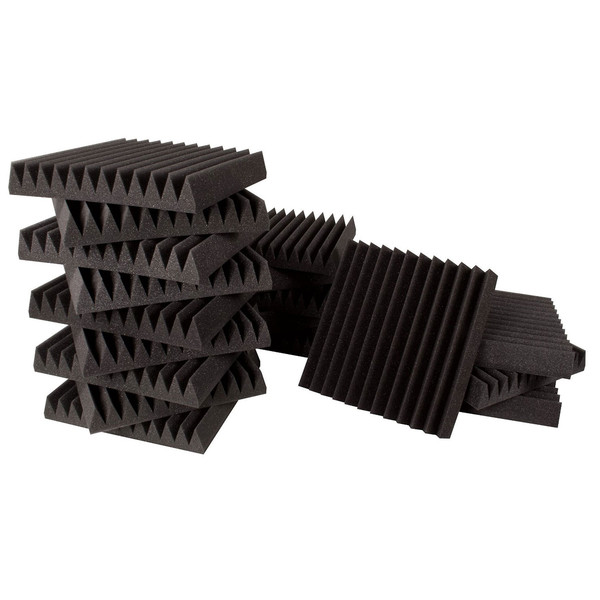Ultimate Acoustics Wedge Foam 12x12x2'' x 18, Charcoal