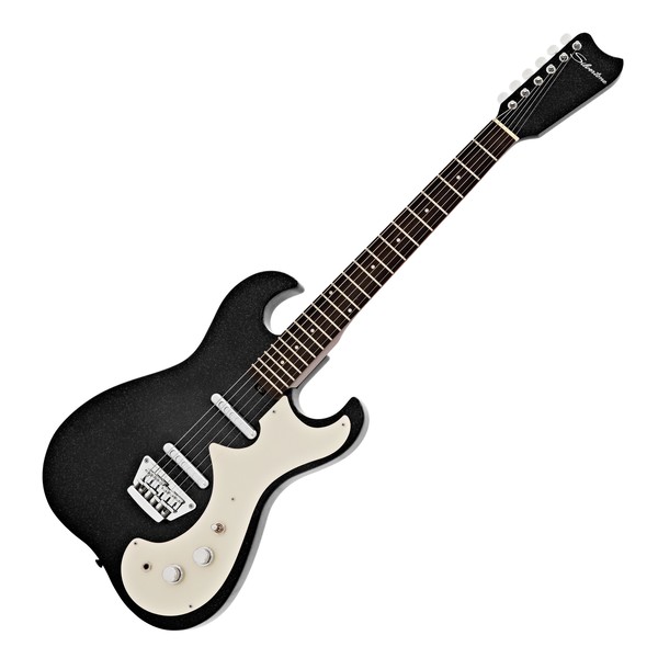 Silvertone 1449 Electric Guitar, Black Silver Flake