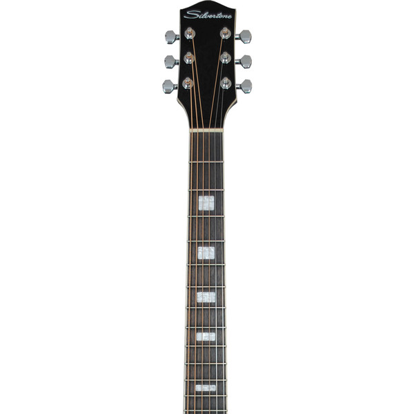 Silvertone 955CE Electro-Acoustic Guitar, Black