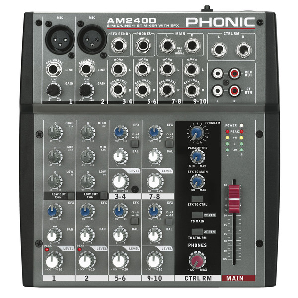 Phonic AM240D Analog Mixer With DFX