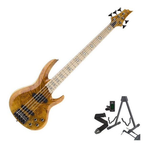 ESP LTD RB-1005BM 5-String Bass Guitar, Honey Natural + Free Gifts