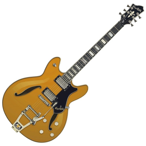 Hagstrom Tremar Viking Deluxe Semi-Hollow Guitar, Metallic Gold