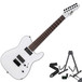 ESP LTD TE-407 7 String Guitar, Snow White Satin + Free Gifts