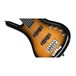 Warwick Rockbass Corvette Classic 5-String Bass, Almond Sunburst