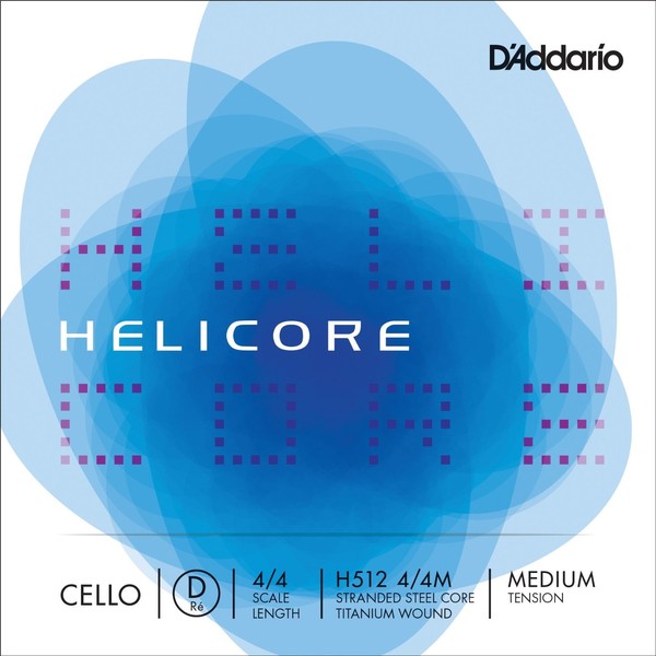 D'Addario Helicore Cello D String 4/4 Medium Tension