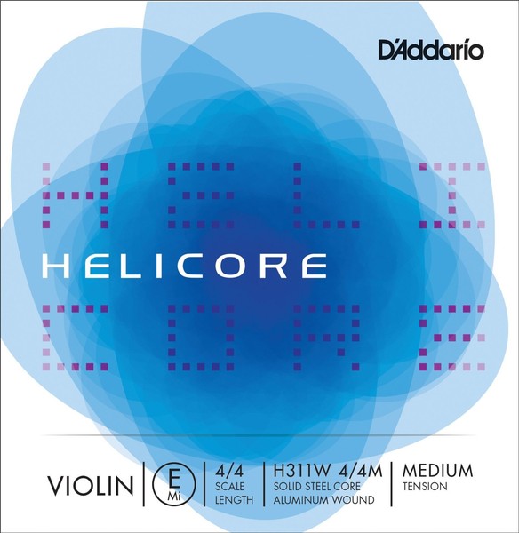 D'Addario Helicore Violin Single Aluminium Wound E String 4/4 Medium