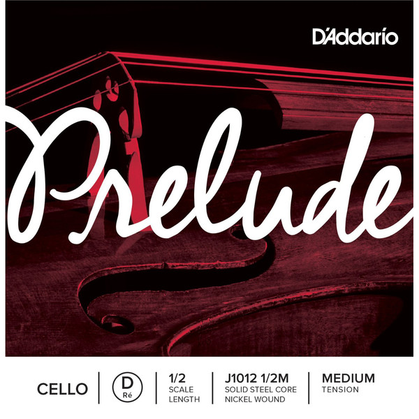 D'Addario Prelude Cello D String 1/2 Scale Medium Tension
