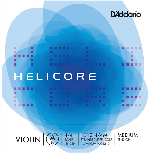 D'Addario Helicore Violin Aluminium Wound Single A String 4/4 Medium