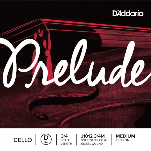 D'Addario Prelude Cello D string 3/4 Scale Medium Tension