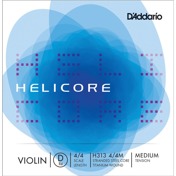 D'Addario Helicore Violin Single D String 4/4 Medium Tension