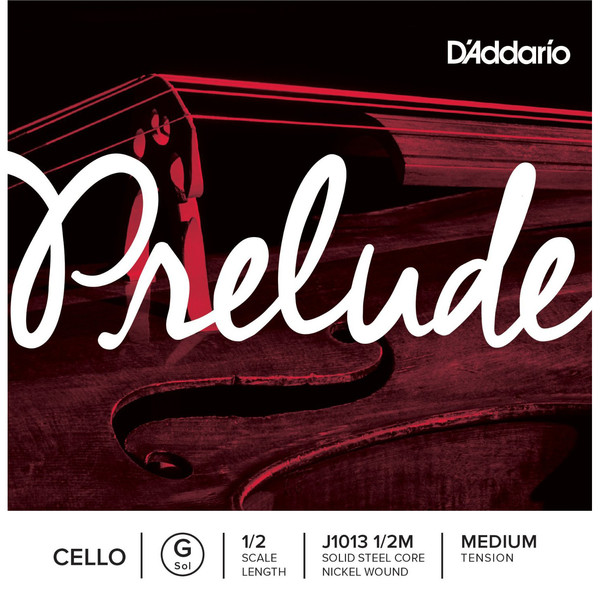 D'Addario Prelude Cello G String 1/2 Scale Medium Tension