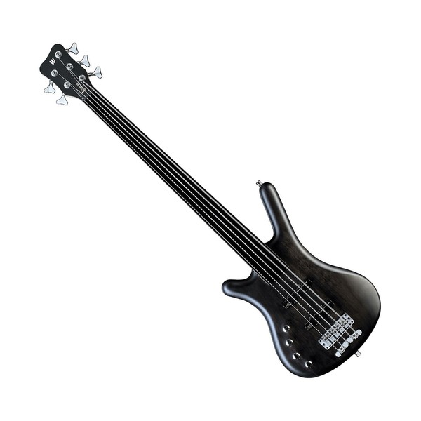 Warwick Rockbass Corvette Left Handed 5-String Bass, Fretless, Black