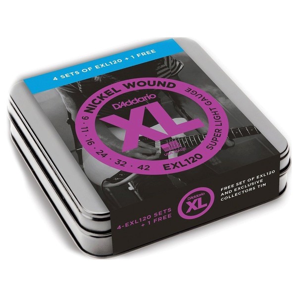 D'Addario EXL120 Electric 5 Pack, LTD EDITION Tin