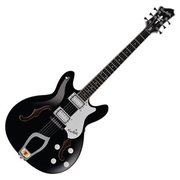 Hagstrom Viking Deluxe Semi-Hollow Guitar, Black Onyx