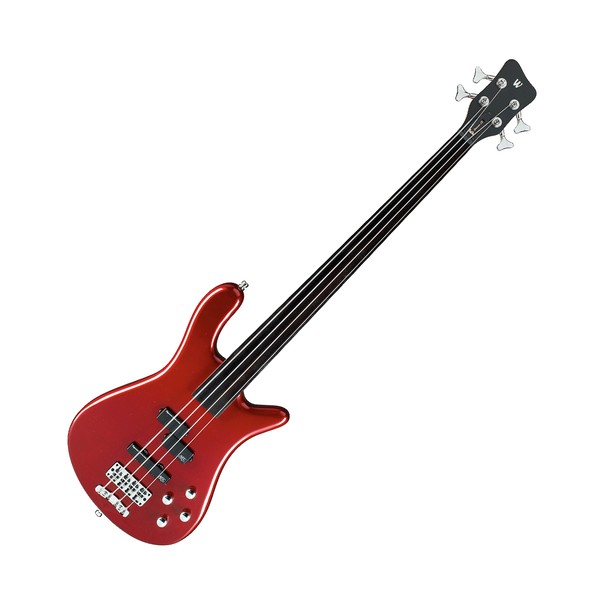 Warwick Rockbass Streamer LX 4-String Bass, Fretless, Metallic Red