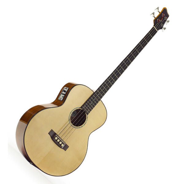 Ozark Solid Electro Acoustic Bass Guitar, Natural