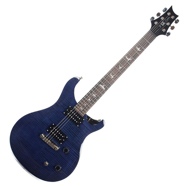 PRS SE Custom 22 Flame Maple Guitar, Whale Blue + PSR Gigbag