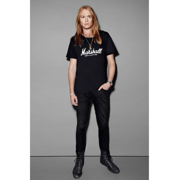 Marshall Standard T-shirt, Script Logo Graphic, Mens Large
