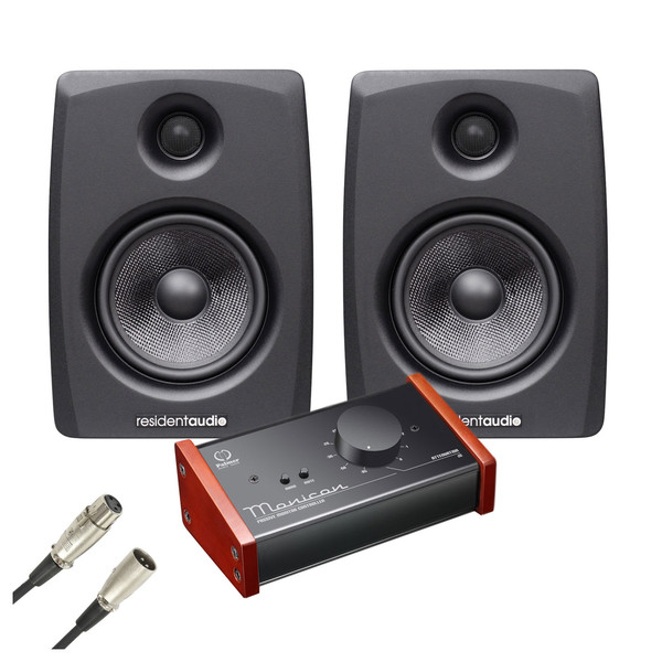 Resident Audio M5 Studio Monitors with Level Control Module