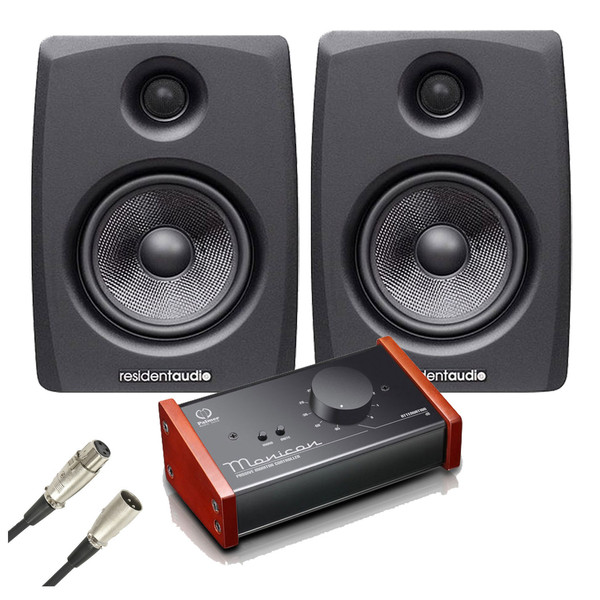 Resident Audio M8 Studio Monitors with Level Control Module
