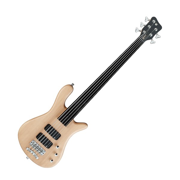 Warwick Rockbass Streamer Standard 5-String Bass, Fretless, Natural