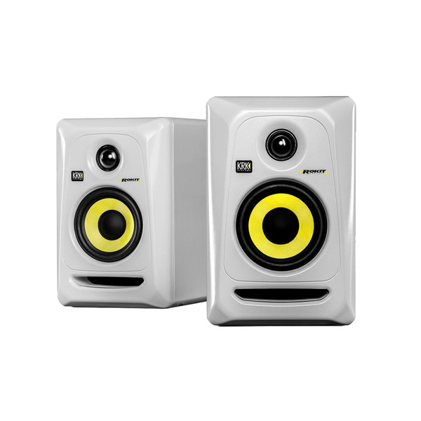 KRK Rokit RP4 G3 Studio Monitor in White, Pair