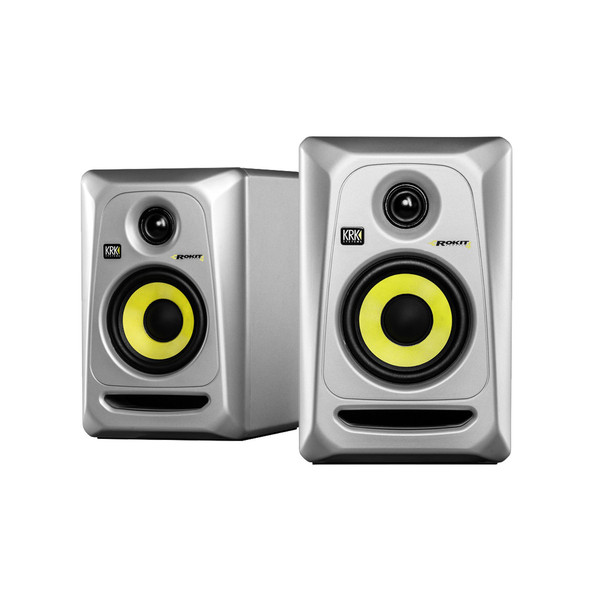 KRK Rokit RP4 G3 Studio Monitor in Silver, Pair 
