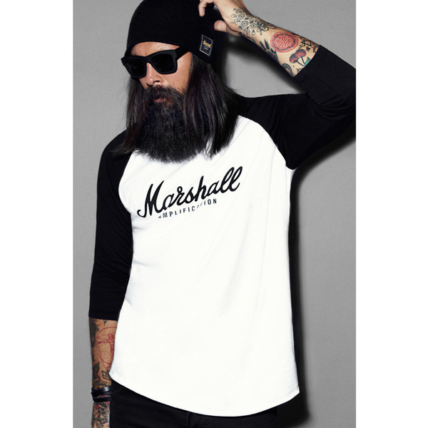 Marshall Baseball T-shirt, Script Logo Graphic, Unisex Extra Small