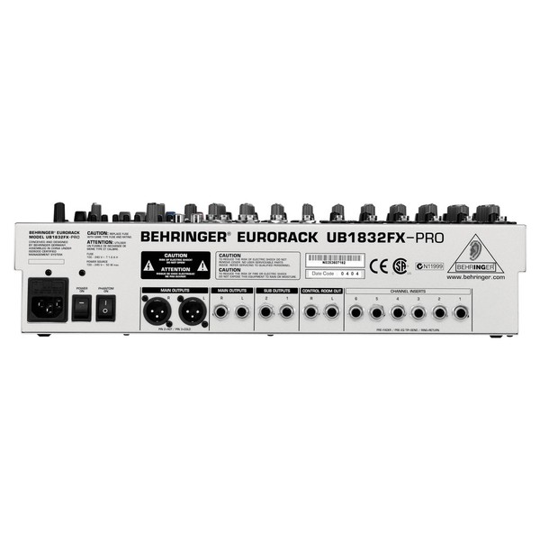 DISC Behringer Eurorack UB1832FX Pro Mixer at Gear4music