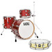 Natal Maple 3 Piece Jazz Shell Pack, Red Sparkle with Free Snare Drum