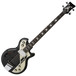 Italia Mondial Classic Bass Guitar, Black with Gig Bag