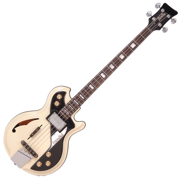 DISC Italia Mondial Classic Bass Guitar, Cream with Gig Bag at Gear4music