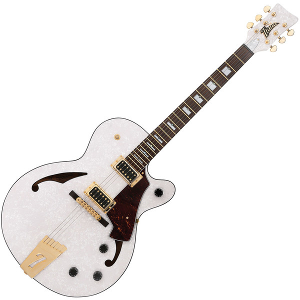 ギター ITALIA GUITARS TORINO 15th Anniversary DISC Italia Torino 15th Anniversary Hollow Body Guitar, White at