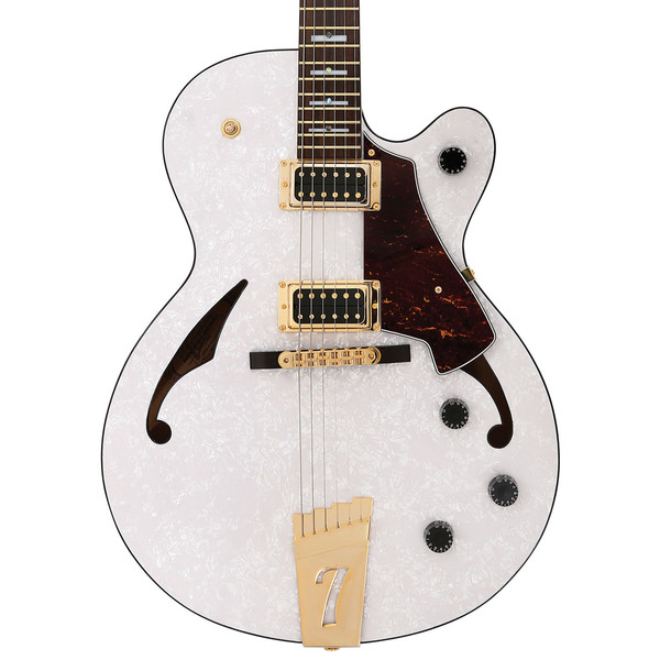 DISC Italia Torino 15th Anniversary Hollow Body Guitar, White at